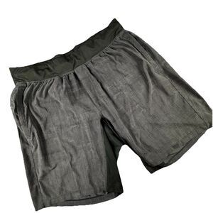 Lululemon T.H.E. Short Mens XL Black Linerless 9" Inseam Zeroed Gym Running